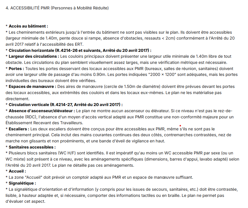 Analyse automatique des espaces de giration et d'accessibilité PMR sur un plan d'architecte