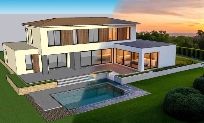 Modèle 3D Brut Extérieur