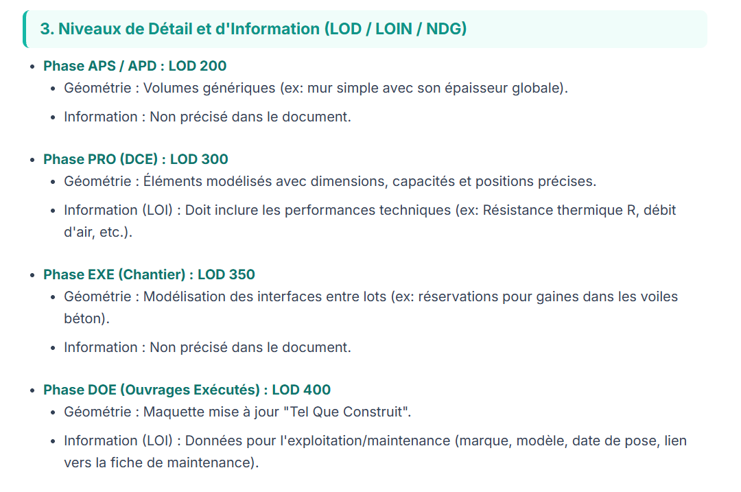 Extraction automatique de matrice LOD et LOI par IA